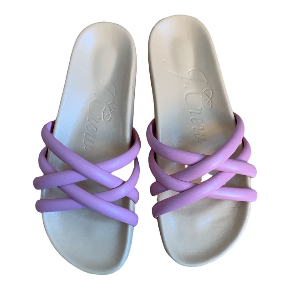 JCREW leather padded straps sandals
